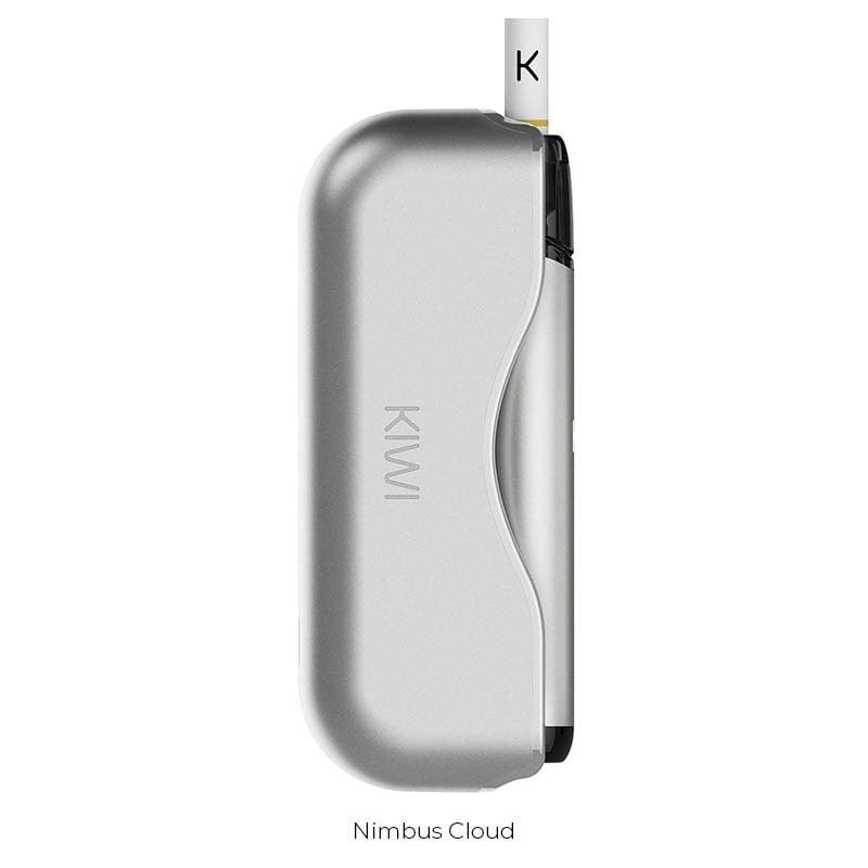 Powerbank KIWI Vapor Nimbus Cloud argentée avec cigarette électronique insérée